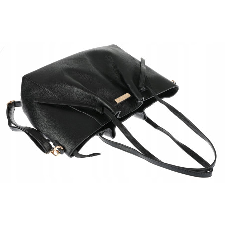 Torebka Damska Shopperka Pojemna Modna Duża Torba Listonoszka 14088 Czarna