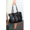 Torebka Damska Shopperka Pojemna Modna Duża Torba Listonoszka 14088 Czarna
