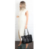 Torebka Damska Shopperka Pojemna Modna Duża Torba Listonoszka 14088 Czarna