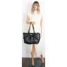 Torebka Damska Shopperka Pojemna Modna Duża Torba Listonoszka 14088 Czarna