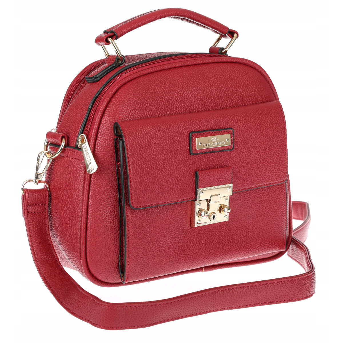 Torebka Damska kuferek damski Listonoszka elegancka mała CH8839 Czerwona