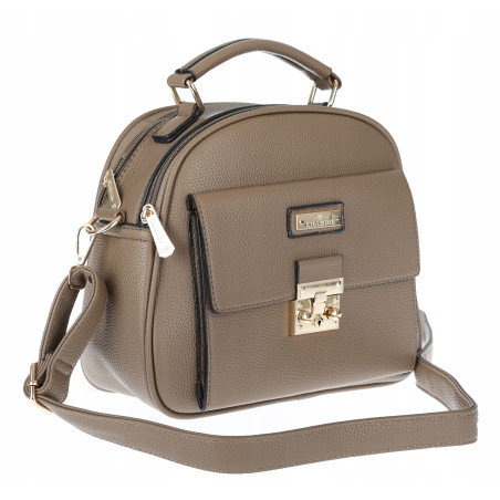 Torebka Damska kuferek damski Listonoszka elegancka mała CH8839 Beżowa