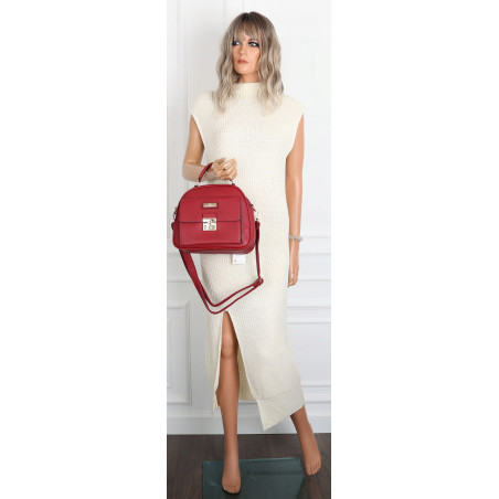 Torebka Damska kuferek damski Listonoszka elegancka mała CH8839 Czerwona