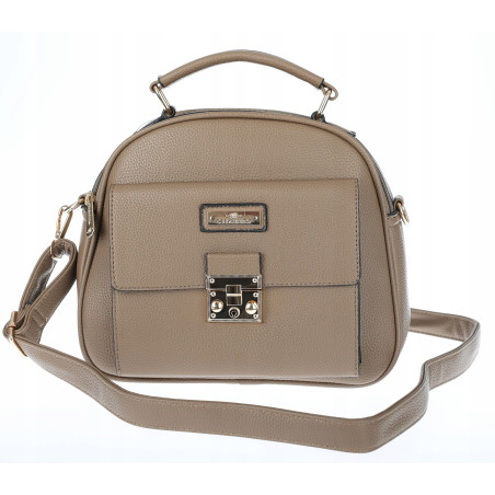Torebka Damska kuferek damski Listonoszka elegancka mała CH8839 Beżowa