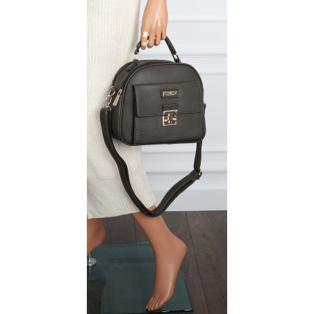 Torebka Damska kuferek damski Listonoszka elegancka mała CH8839 Szara