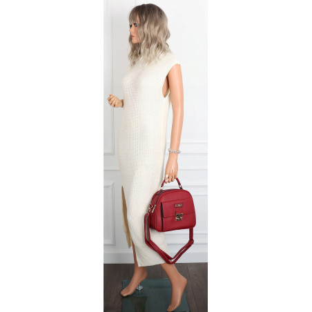 Torebka Damska kuferek damski Listonoszka elegancka mała CH8839 Czerwona