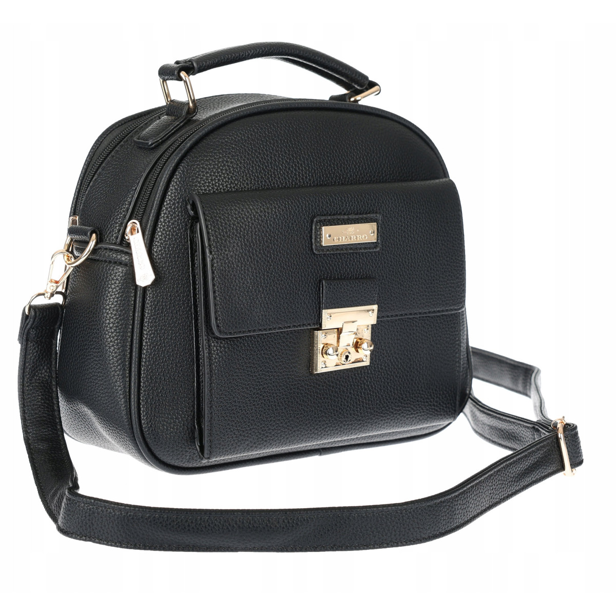 Torebka Damska kuferek damski Listonoszka elegancka mała CH8839 Czarna