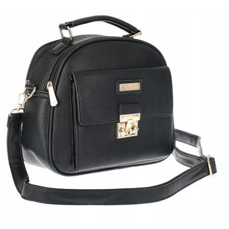 Torebka Damska kuferek damski Listonoszka elegancka mała CH8839 Czarna
