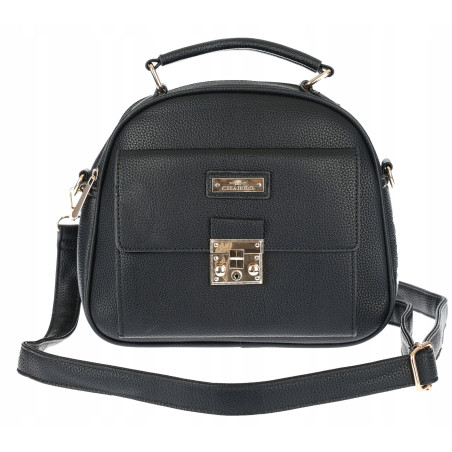 Torebka Damska kuferek damski Listonoszka elegancka mała CH8839 Czarna