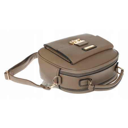 Torebka Damska kuferek damski Listonoszka elegancka mała CH8839 Beżowa