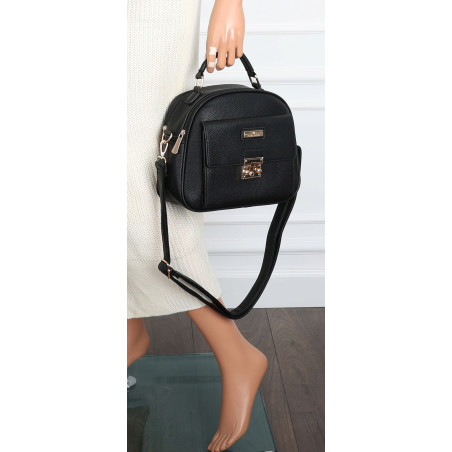 Torebka Damska kuferek damski Listonoszka elegancka mała CH8839 Czarna