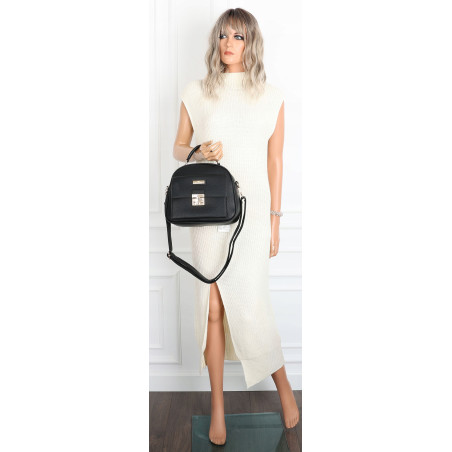 Torebka Damska kuferek damski Listonoszka elegancka mała CH8839 Czarna