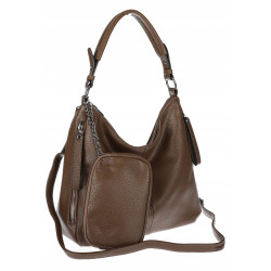 Torebka Damska Shopper Listonoszka Torba na Ramię worek 5026 Czekoladowa