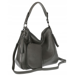 Torebka Damska Shopper Listonoszka Torba modna na Ramię worek 5026 Szara