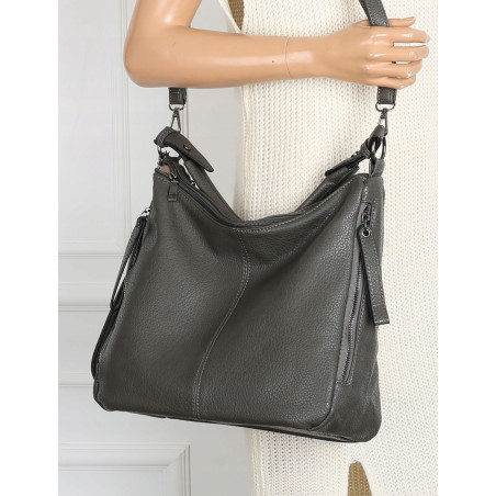 Torebka Damska Shopper Listonoszka Torba modna na Ramię worek 5026 Szara