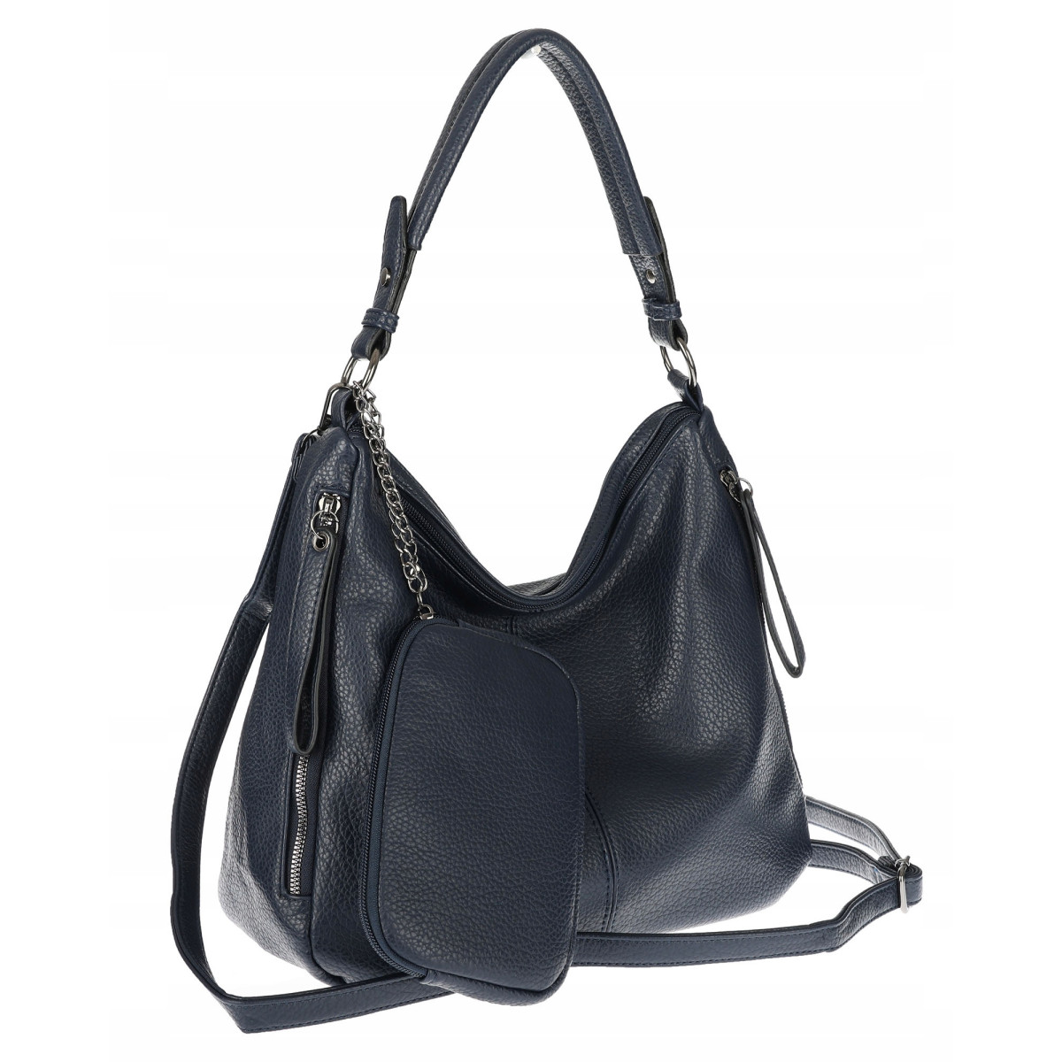 Torebka Damska Shopper Listonoszka Torba na Ramię worek 5026 Granatowa