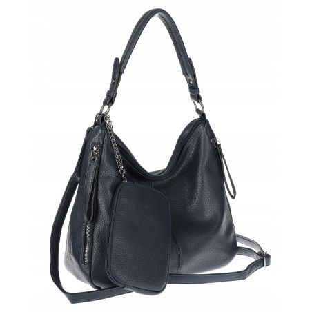 Torebka Damska Shopper Listonoszka Torba na Ramię worek 5026 Granatowa