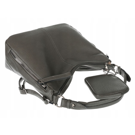 Torebka Damska Shopper Listonoszka Torba modna na Ramię worek 5026 Szara