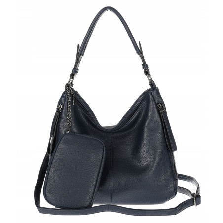 Torebka Damska Shopper Listonoszka Torba na Ramię worek 5026 Granatowa