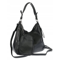 Torebka Damska Shopper Listonoszka Modna Torba na Ramię worek 5026 Czarna