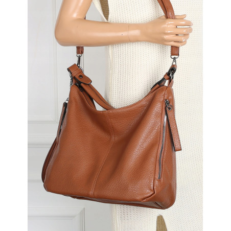 Torebka Damska Shopper Listonoszka Torba modna na Ramię worek 5026 Brązowa