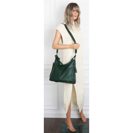 Torebka Damska Shopper Listonoszka Torba modna na Ramię worek 5026 Zielona