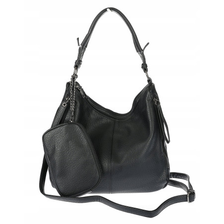 Torebka Damska Shopper Listonoszka Modna Torba na Ramię worek 5026 Czarna