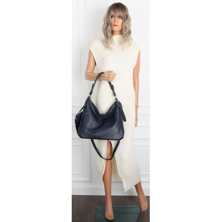 Torebka Damska Shopper Listonoszka Torba na Ramię worek 5026 Granatowa