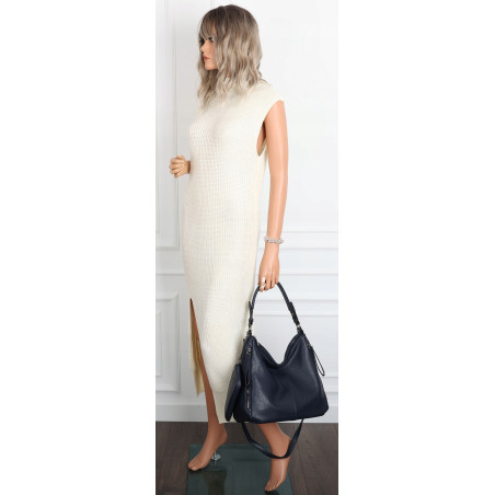 Torebka Damska Shopper Listonoszka Torba na Ramię worek 5026 Granatowa