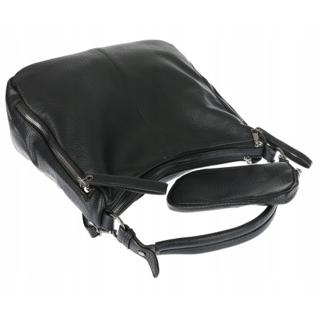 Torebka Damska Shopper Listonoszka Modna Torba na Ramię worek 5026 Czarna