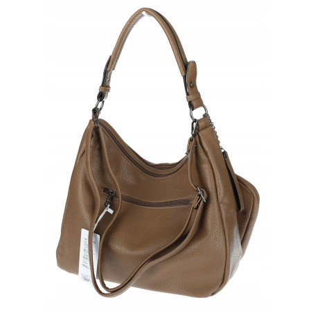 Torebka Damska Shopper Listonoszka Modna Torba na Ramię worek 5026 Beżowa