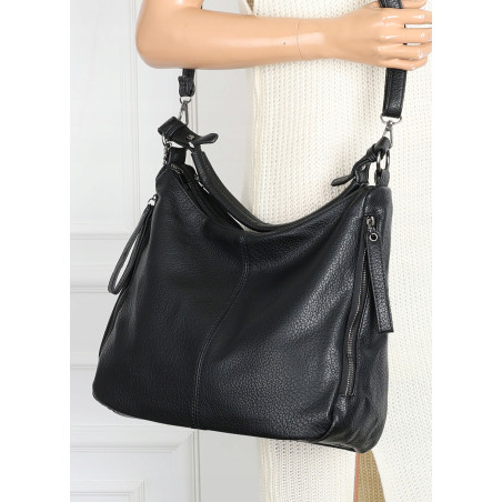 Torebka Damska Shopper Listonoszka Modna Torba na Ramię worek 5026 Czarna