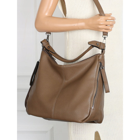 Torebka Damska Shopper Listonoszka Modna Torba na Ramię worek 5026 Beżowa