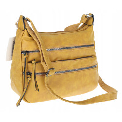 Torebka Damska Listonoszka Modna Pojemna Torba na Ramię 1030 Żółta