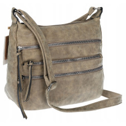 Torebka Damska Listonoszka Modna Pojemna Torba na Ramię 1030 Beżowa