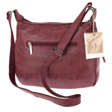 Torebka Damska Listonoszka Modna Pojemna Torba na Ramię 1030 Bordowa