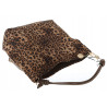 Tommasini zamszowa Torebka Damska w Panterkę Listonoszka Worek 3573 Brązowa