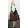Tommasini zamszowa Torebka Damska w Panterkę duża Worek 3573 Czekoladowa