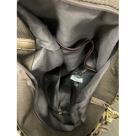 Tommasini zamszowa Torebka Damska w Panterkę Listonoszka Worek 3573 Zielona