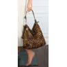 Tommasini zamszowa Torebka Damska Modna w Panterkę duża Worek 3573 Brązowa