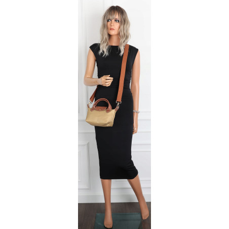 Torebka damska MINI shopper listonoszka mała na ramię modna 2309 Beżowa