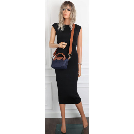 Torebka damska MINI shopper listonoszka mała na ramię modna 2309 Granataowa