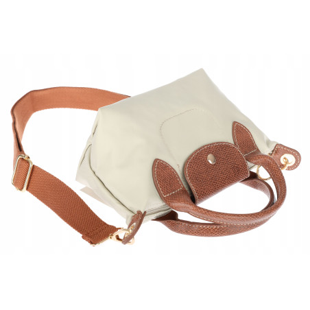 Torebka damska MINI shopper listonoszka mała na ramię modna 2309 Beżowa