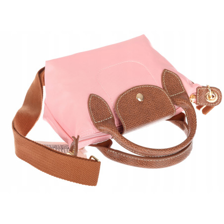 Torebka damska MINI shopper listonoszka mała na ramię modna 2309 Różowa