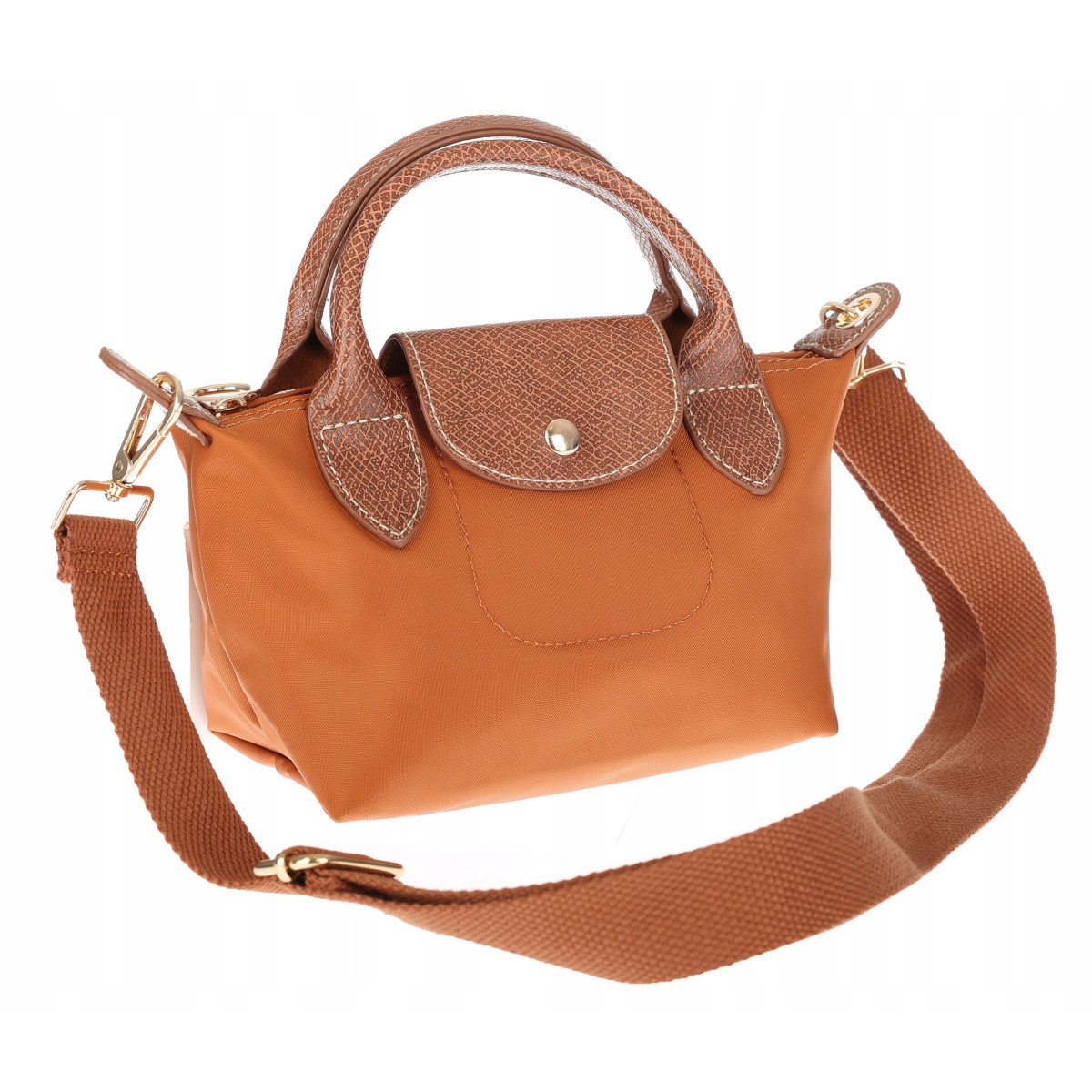 Torebka damska MINI shopper listonoszka mała na ramię modna 2309 Brązowa