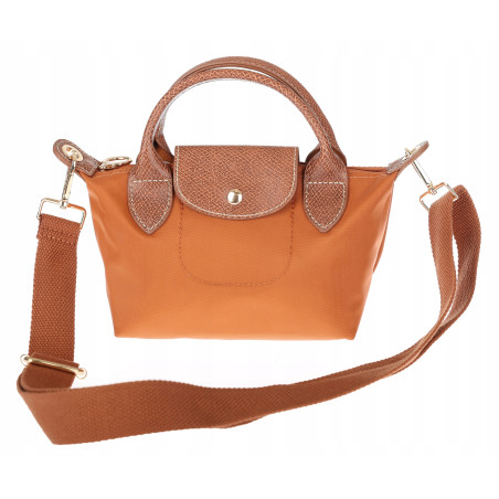 Torebka damska MINI shopper listonoszka mała na ramię modna 2309 Brązowa