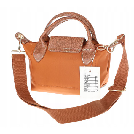 Torebka damska MINI shopper listonoszka mała na ramię modna 2309 Brązowa