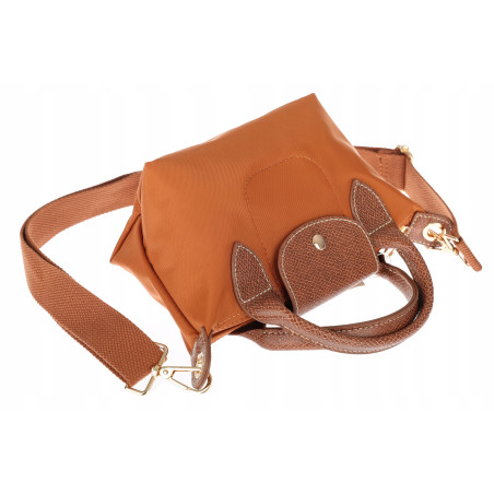 Torebka damska MINI shopper listonoszka mała na ramię modna 2309 Brązowa