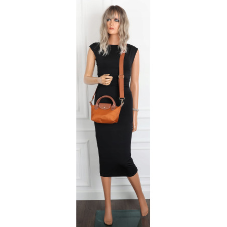 Torebka damska MINI shopper listonoszka mała na ramię modna 2309 Brązowa