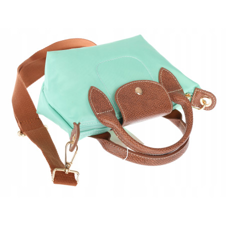 Torebka damska MINI shopper listonoszka mała na ramię modna 2309 Miętowa